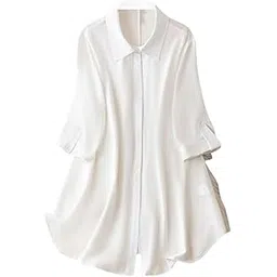 leriya fashion Women's Shirt Dress Knee Length Dress | Loose Fit | Button-Down | | 3/4 Sleeve | Summer Wear | Available in (Pack of 2 | Value Pack)-picture-16