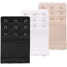 Letresor bra extended for women with extra elastic to increase the band pack of 3 (BLACK,WHITE AND SKIN)-picture-33
