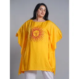 LetsDressUp Ethnic Motifs Printed Boat Neck Flared Sleeves Kaftan Kurti-picture-25