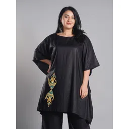 LetsDressUp Ethnic Motifs Printed Boat Neck Flared Sleeves Kaftan Kurti-picture-26