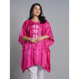 LetsDressUp Ethnic Motifs Printed V-Neck Flared Sleeves Kaftan Kurti-picture-17