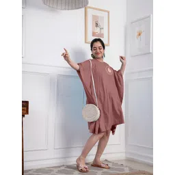 LetsDressUp Expectanchic Women Graphic Printed Kimono Sleeves Maternity Kaftan Dress-picture-11