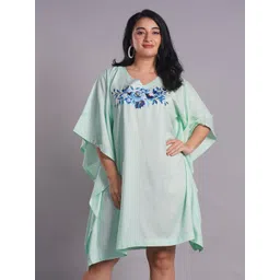 LetsDressUp Floral Printed Curved Kimono Sleeves Kaftan Dress-picture-24