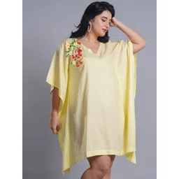 LetsDressUp Floral Printed Curved Kimono Sleeves Kaftan Dress-picture-27