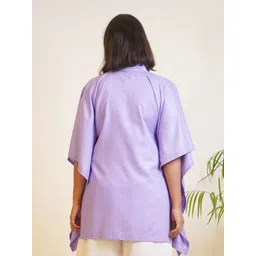 LetsDressUp Floral Printed Mandarin Collar Flared Sleeves Kaftan Kurti image 5