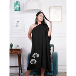 LetsDressUp Floral Printed One shoulder A-Line Dress-picture-22