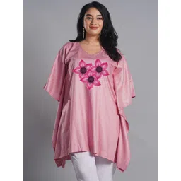 LetsDressUp Floral Printed V-Neck Kaftan Straight Kurti-picture-28