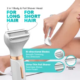 LetsShave Evior 4-in-1 Trimmer for Women - Face, Eyebrows, Bikini & Body Hair Removal, Skin-Safe image 4