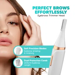 LetsShave Evior 4-in-1 Trimmer for Women - Face, Eyebrows, Bikini & Body Hair Removal, Skin-Safe image 5