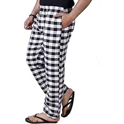letz dezine Comfortable and Stylish Cotton Check Pyjama for Men - Stay Cozy All Day Night! (Free Size, Multicolor LDS11165)-picture-54