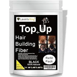Levins King ® Hair Building Fiber, Hair concealer Refill Pack Use For Caboki, Toppik, Looks 21 etc. Black (25 Gram)-picture-13