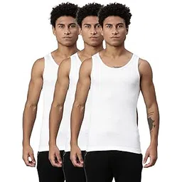 levi's 013 Men's Rib Pure Cotton Solid Vest - Crew-Neck, Sleeveless Side Branding, Snug fit with Easy Tucked (Pack of 3)-picture-54