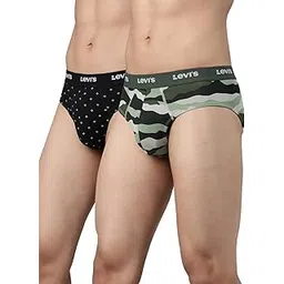 levi's 021 Men's Cotton Designer Brief - Mid Rise, Outer Elastic Waistband (Pack of 2)-picture-26