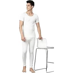 levi's 037-039 Men's Cotton Solid V-Neck Thermal Top & Bottom Set (Pack of 1)-picture-22