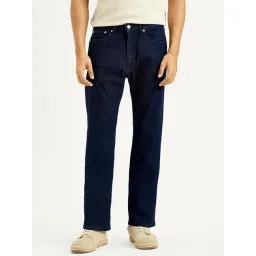 Levi's 505 Navy Cotton Regular Fit Jeans-picture-20