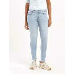 Levi's 711 Light Blue Mid Rise Skinny Fit Jeans-picture-14