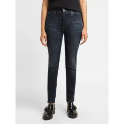 Levi's 721 Dark Blue Skinny Fit High Rise Jeans-picture-14