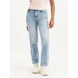 Levi's Aero Blue Straight Fit Mid Rise Jeans-picture-39