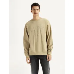 Levi's Beige Cotton Regular Fit Self Pattern Sweatshirt-picture-47