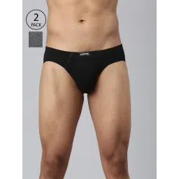 Levi'S Black & Grey Cotton Skinny Fit Briefs - Pack Of 2-picture-37