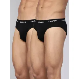 Levi's Black Cotton Regular Fit Briefs - Pack Of 2-picture-35