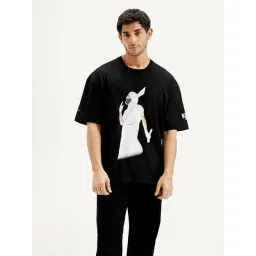 Levi's Black Cotton Regular Fit Printed T-Shirt-picture-44