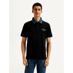 Levi's Black Cotton Slim Fit Polo T-Shirt-picture-39