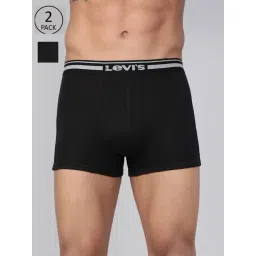 Levi's Black Cotton Solid Trunks Pack of 2-picture-29