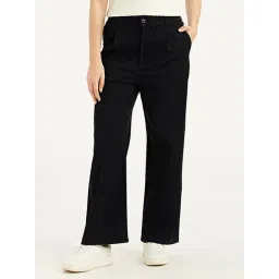 Levi's Black Cotton Wideleg Fit Trousers-picture-12