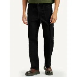Levi's Black Loose Fit Cargo Jeans-picture-18