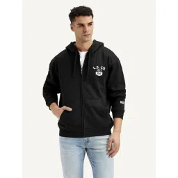 Levi's Black Relaxed Fit Hooded Sweatshirt-picture-24