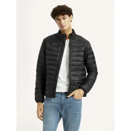 Levi's Black Slim Fit Puffer Jacket-picture-37