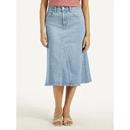 Levi's Blue Cotton A-Line Fit Denim Skirt-picture-21