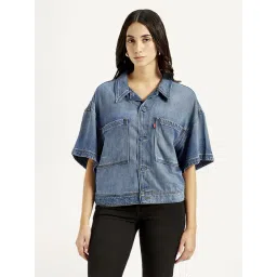 Levi's Blue Cotton Regular Fit Denim Jacket-picture-31