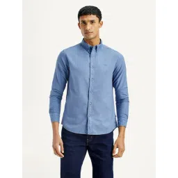 Levi's Blue Cotton Slim Fit Shirt-picture-37