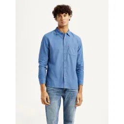 Levi's Blue Cotton Slim Fit Shirt-picture-34