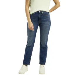 Levi's Blue Cotton Straight Fit Jeans-picture-22