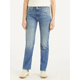 Levi's Blue Cotton Straight Fit Jeans-picture-43