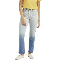 Levi's Blue Cotton Straight Fit Ombre Jeans-picture-37