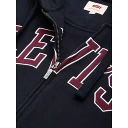 Levis Brand Logo Applique Detail Open Front Hooded Sweatshirt image 5