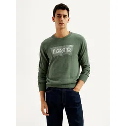 Levis Brand Logo Printed Crew Neck Cotton Pullover Sweater-picture-25