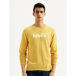 Levis Brand Logo Printed Crew Neck Cotton Pullover Sweater-picture-14