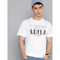 Levis Brand Logo Printed Pure Cotton Slim Fit T-shirt-picture-16