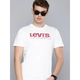 Levis Brand Logo Printed Pure Cotton T-shirt-picture-32