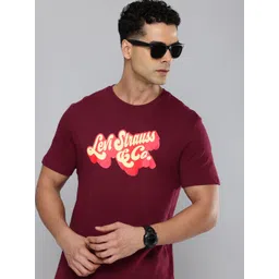 Levis Brand Logo Printed Pure Cotton T-shirt-picture-40