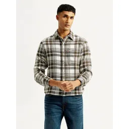Levi's Brown Cotton Relaxed Fit Checks Shirt-picture-14