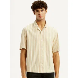 Levis Classic Relaxed Fit Vertical Stripes Striped Spread Collar Shirt-picture-26