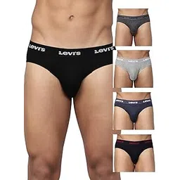 levi's Cotton Style# 009 Neo Brief for Men with Contoured Double Pouch, Tag Free Comfort & Smartskin Technology (Assorted- Pack of 5) Color & Print May Vary-picture-21