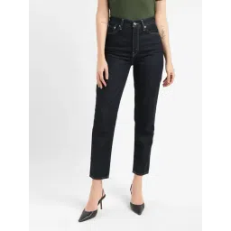 Levi's Dark Blue Cotton Relaxed Fit High Rise Jeans-picture-48