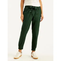 Levi's Dark Green High Rise Regular Fit Joggers-picture-23